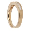18ct Yellow Gold 0.76ct Princess Cut Diamond Half Eternity Ring