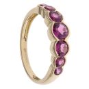 18ct Yellow Gold Garnet Seven Stone Ring