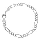 Silver Figaro Bracelet 7.5" by Icesia