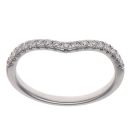 Platinum 0.20ct Brilliant Cut Diamond Wishbone Ring