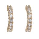 9ct Yellow Gold 1.00ct Brilliant Cut Lab Grown Diamond Huggie Earrings
