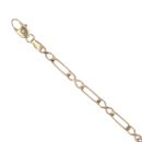 9ct Yellow Gold Figaro Bracelet 7"