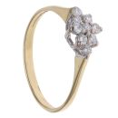 18ct Yellow Gold 0.25ct Brilliant Cut Diamond Cluster Ring