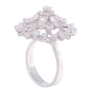 18ct White Gold 1.79ct Diamond Cluster Ring