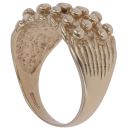 9ct Yellow Gold Four Row Keeper Ring