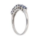 9ct White Gold Tanzanite Half Eternity Ring