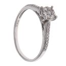 9ct White Gold 0.20ct Brilliant Cut Diamond Cluster Ring