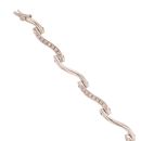 9ct White Gold Cubic Zirconia Bracelet 6.5"