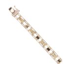 14ct Yellow and White Gold Openwork Fancy Bracelet 7.5"
