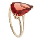 9ct Yellow Gold Orange Gemstone Single Stone Ring