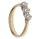 18ct Yellow Gold 0.33ct Brilliant Cut Diamond Trilogy Ring