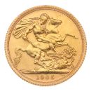 1965 Elizabeth II First Portrait UK Full Sovereign Coin