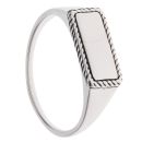 Silver Rectangle Signet Ring