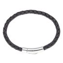 Unique & Co Black Leather Bracelet