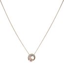 9ct Yellow Gold 0.02ct Diamond and Pink Sapphire Pendant and Chain 18"