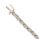 9ct Yellow Gold 0.33ct Brilliant Cut Diamond Bracelet 7"