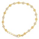 22ct Yellow And White Gold Fancy Granulation Bracelet 7"