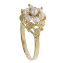 9ct Yellow Gold Pearl Cluster Ring