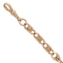 9ct Rose Gold Fancy Knots Bracelet 8.5"