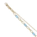 9ct Yellow Gold Topaz Bracelet 7"
