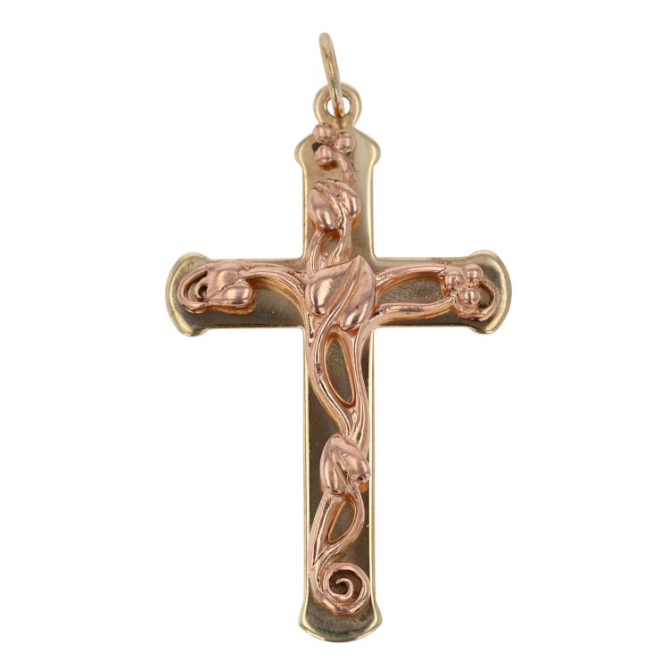 9ct Yellow And Rose Gold Patterned 