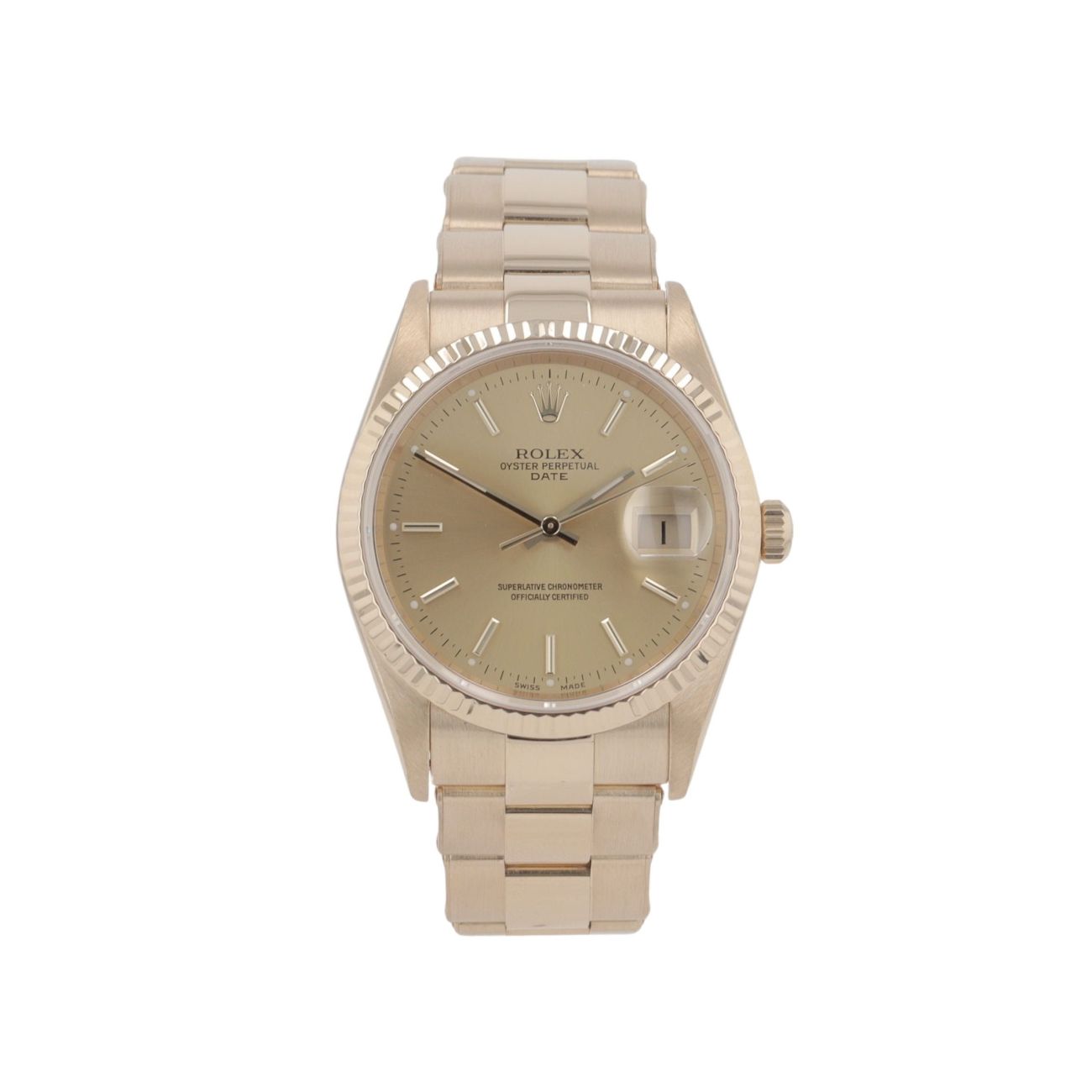 Rolex Oyster Perpetual Date Pre Owned Watch Ref 15238