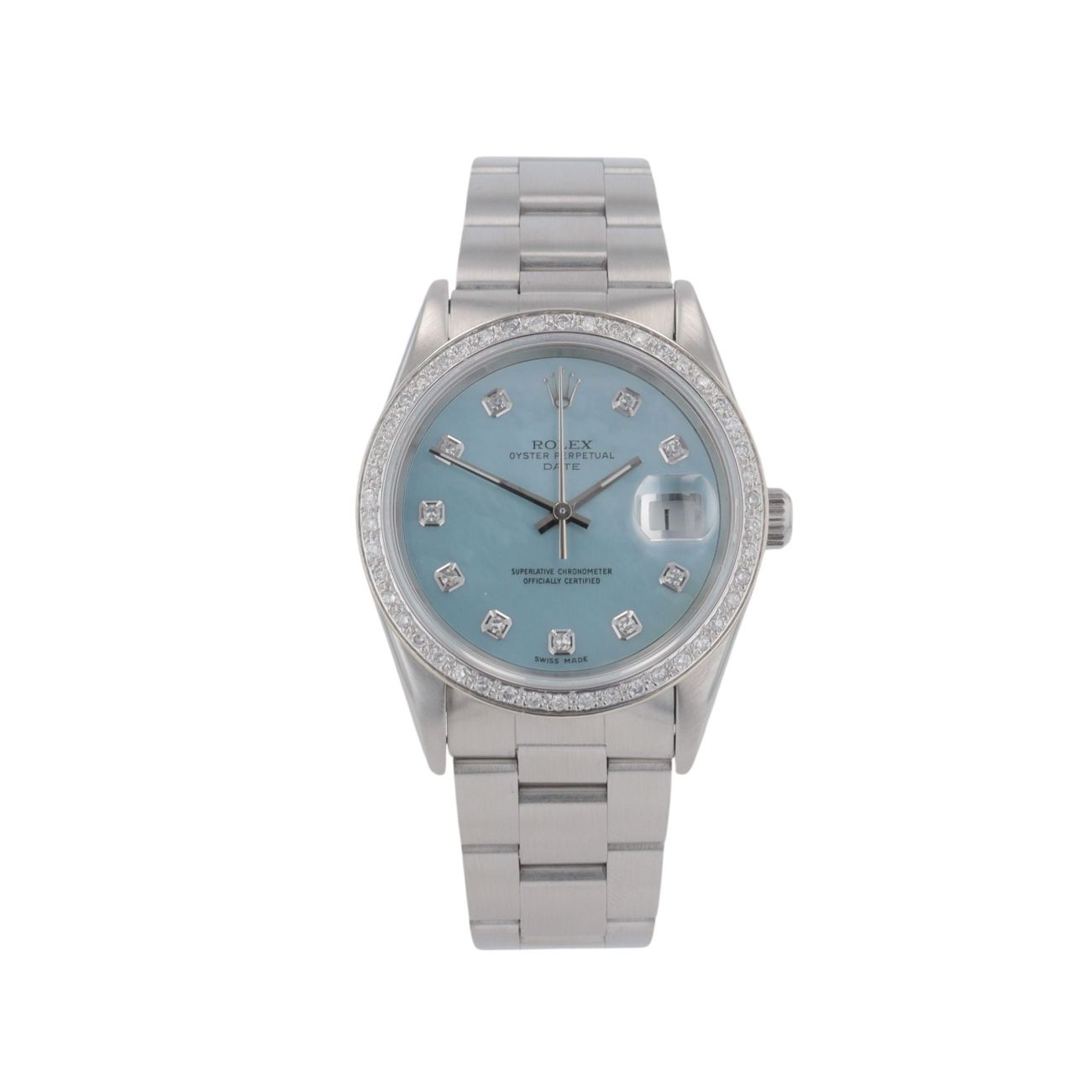 Rolex Custom Oyster Perpetual Pre Owned Watch Ref 15200