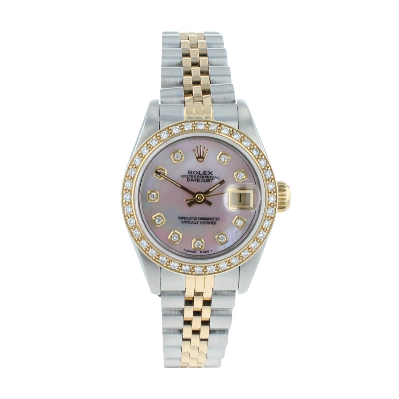 Rolex Custom Datejust Pre Owned Watch Ref 69173