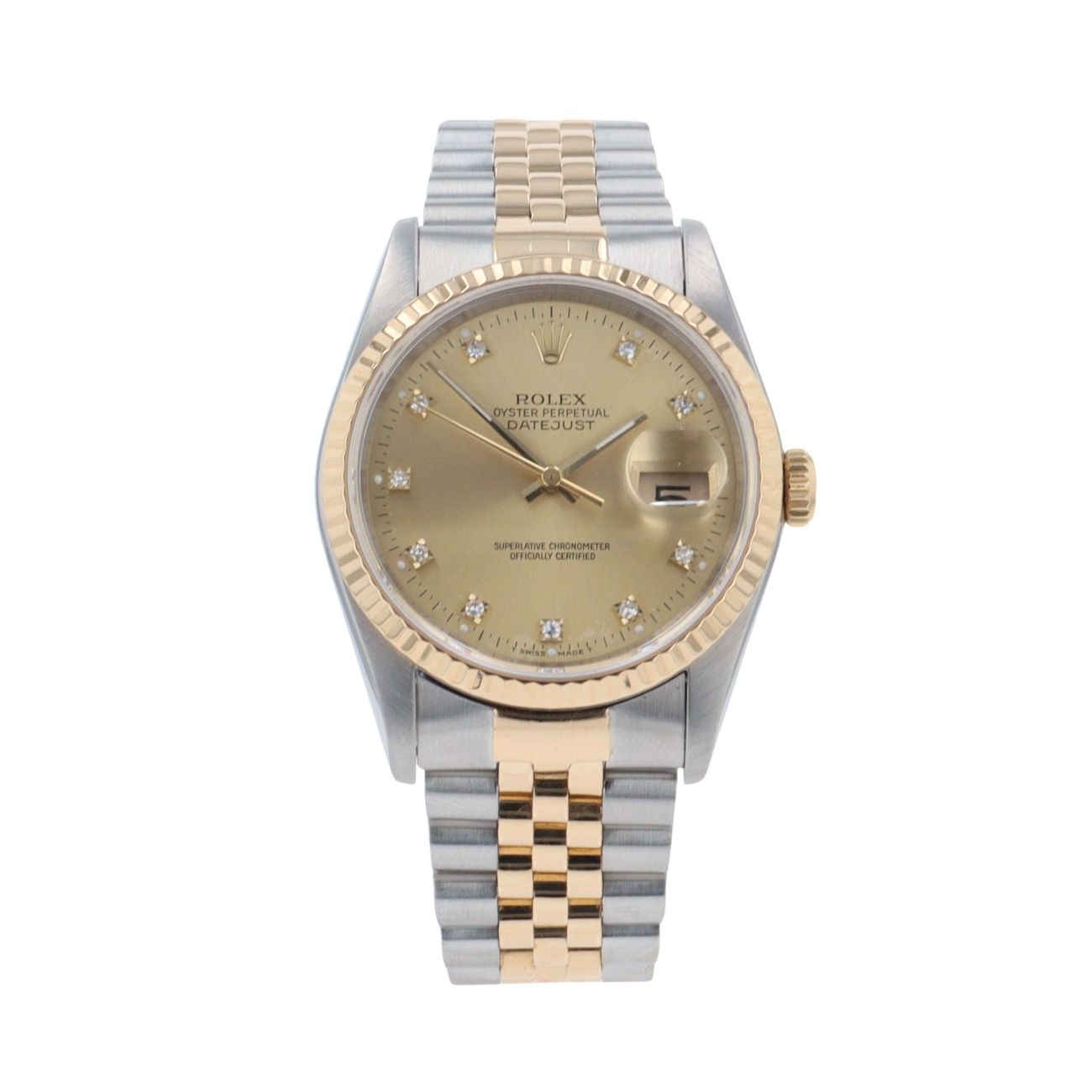 Rolex Custom Datejust Pre Owned Watch Ref 16233