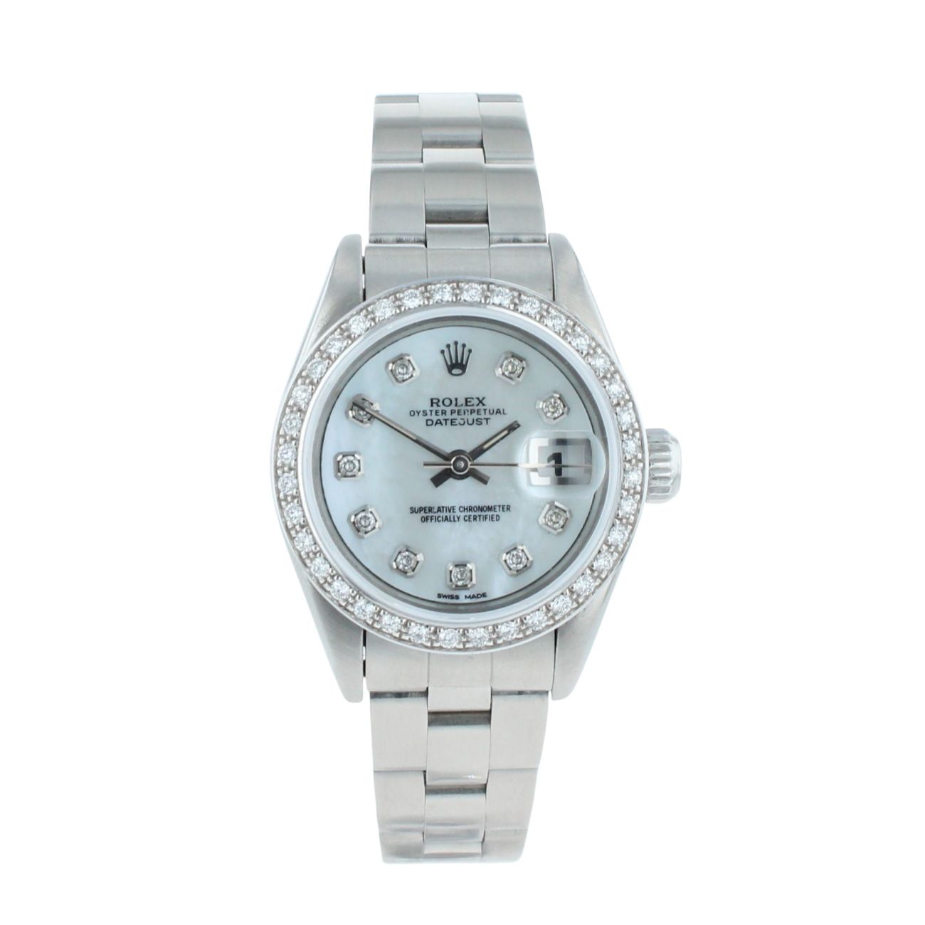 Rolex Custom Oyster Perpetual Date Pre Owned Watch Ref 69160