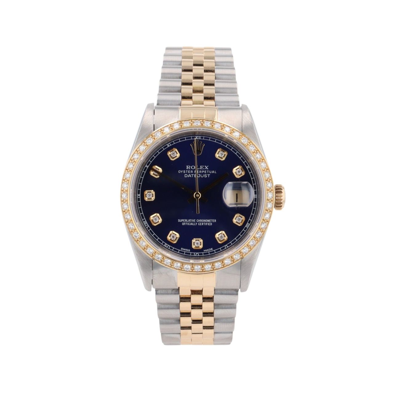 Rolex Custom Datejust Pre Owned Watch Ref 16233