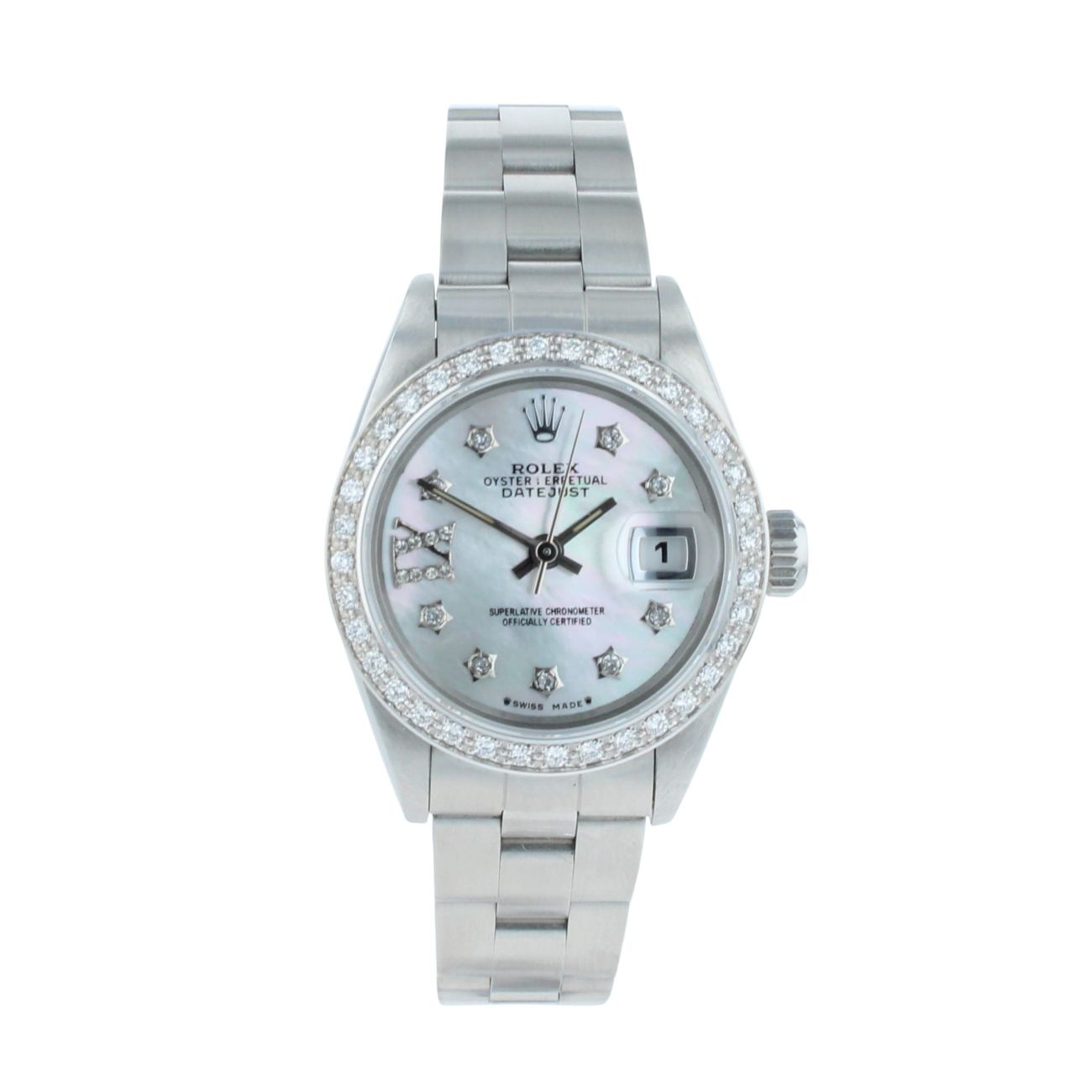 Rolex Custom Datejust Pre Owned Watch Ref 69160