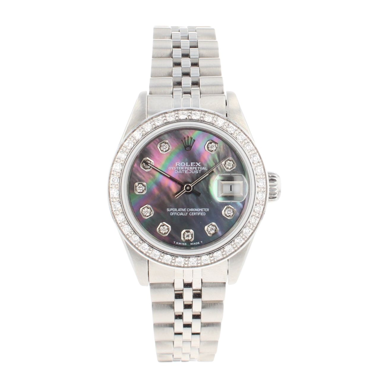 Rolex Custom Oyster Perpetual Date Pre Owned Watch Ref 69240