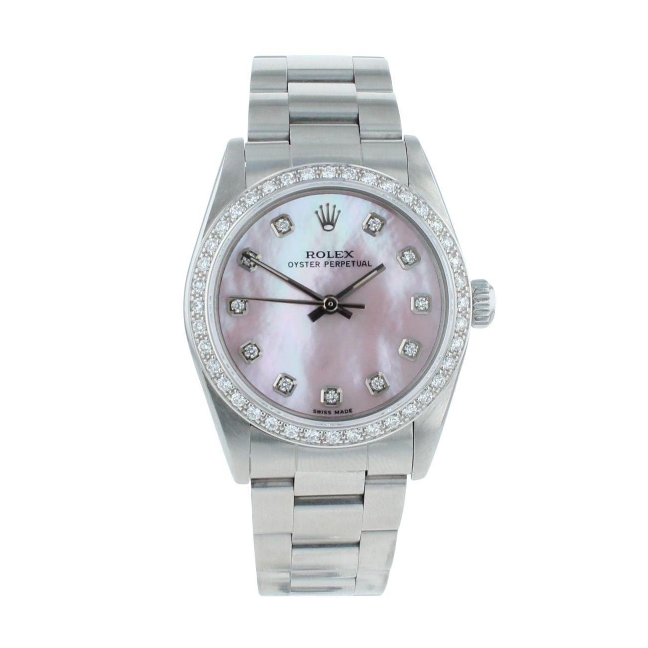 Rolex Custom Oyster Perpetual Pre Owned Watch Ref 77080