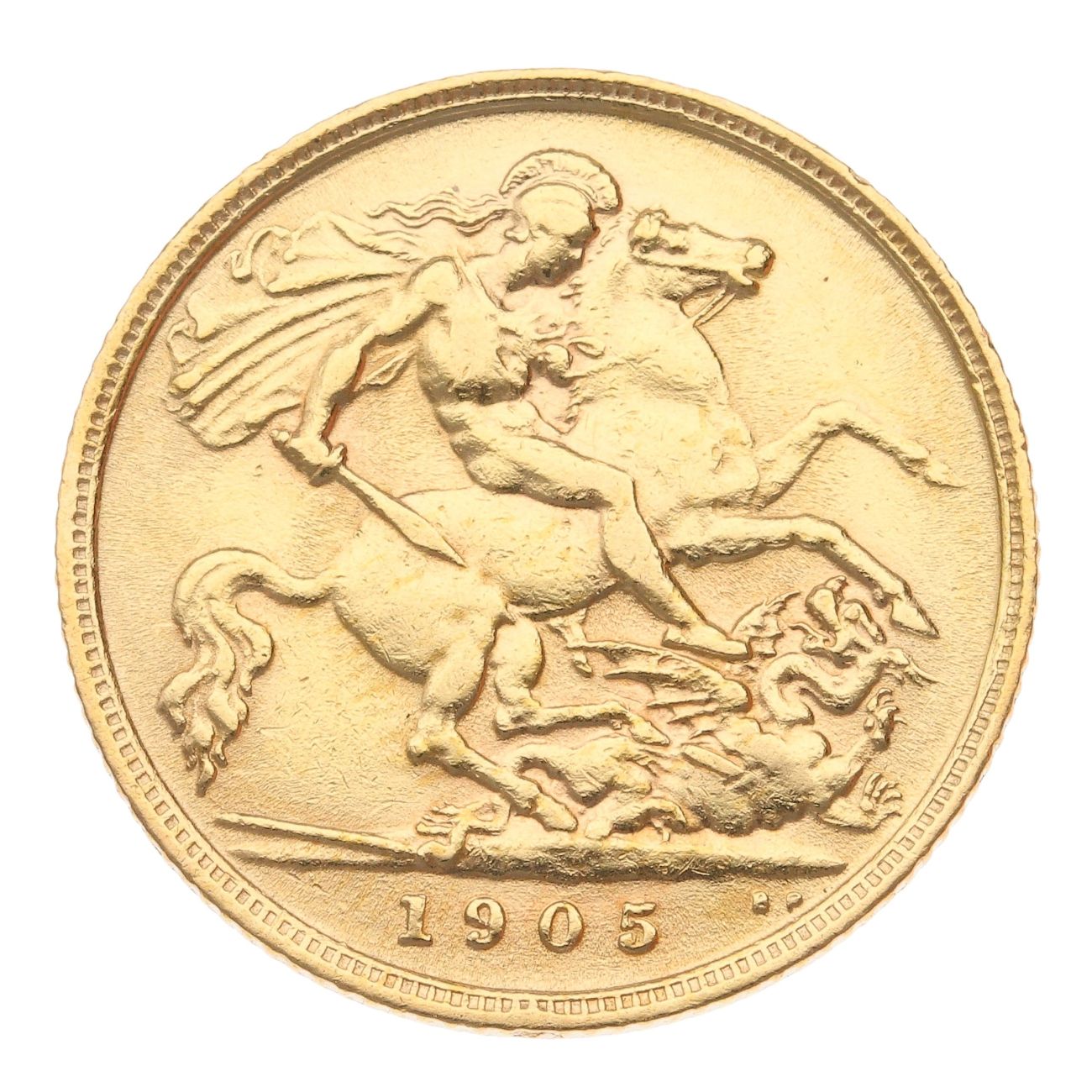 1905 Edward VII Large Head UK Half Sovereign Coin