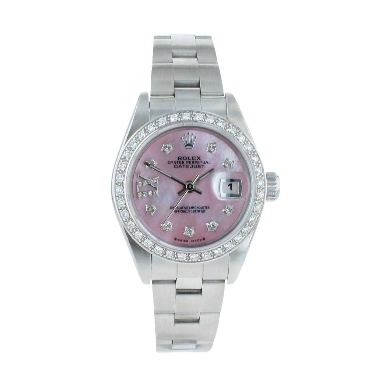 Rolex Custom Oyster Perpetual Date Pre Owned Watch Ref 79190