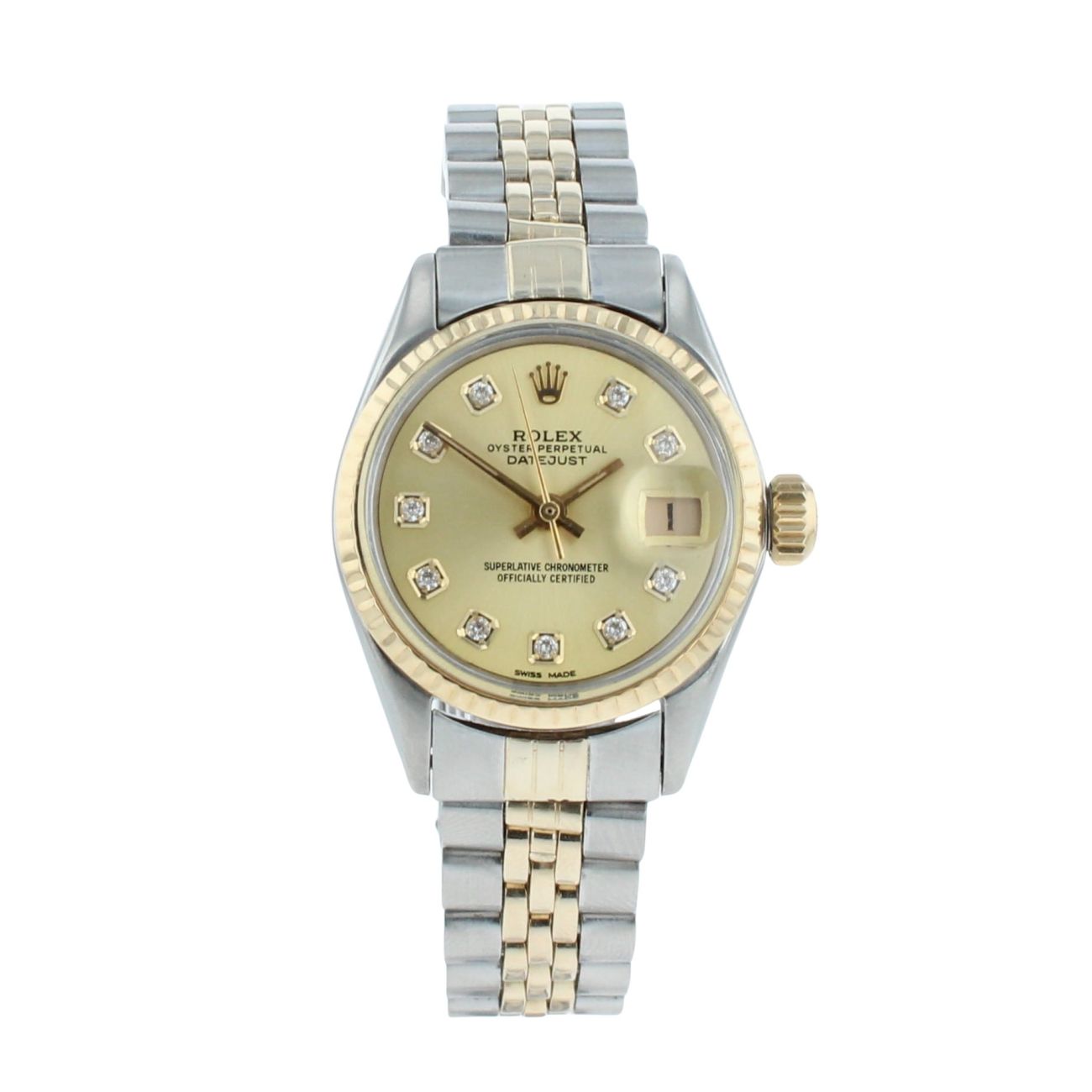 Rolex Custom Oyster Perpetual Date Pre Owned Watch Ref 6516