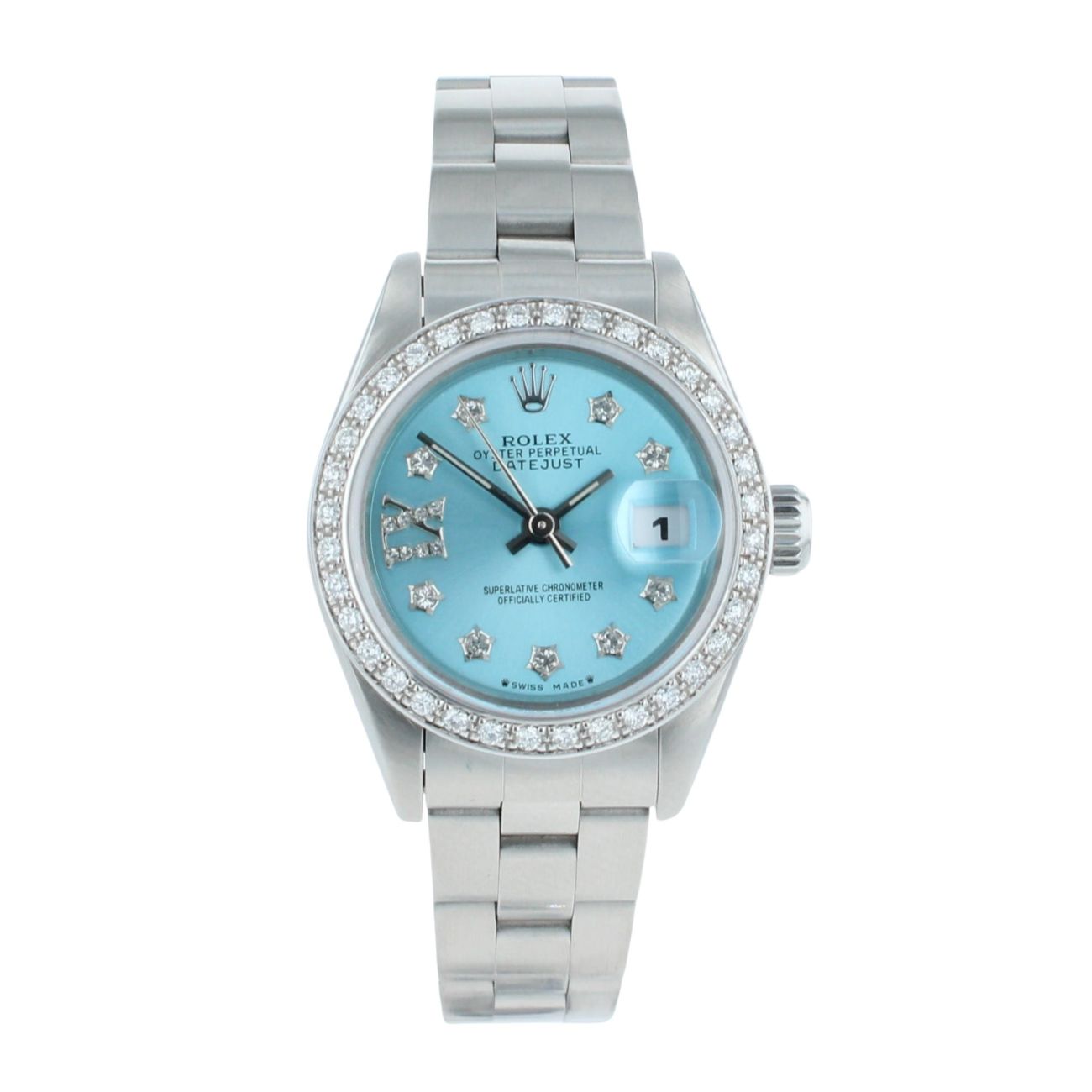Rolex Custom Oyster Perpetual Date Pre Owned Watch Ref 69160