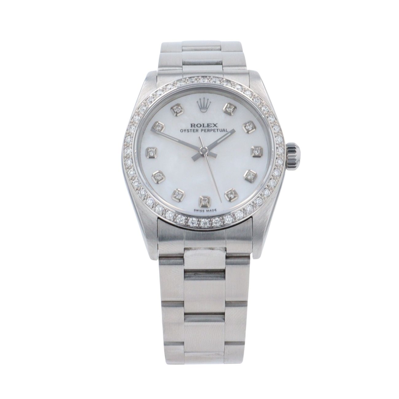 Rolex Custom Oyster Perpetual Pre Owned Watch Ref 77080