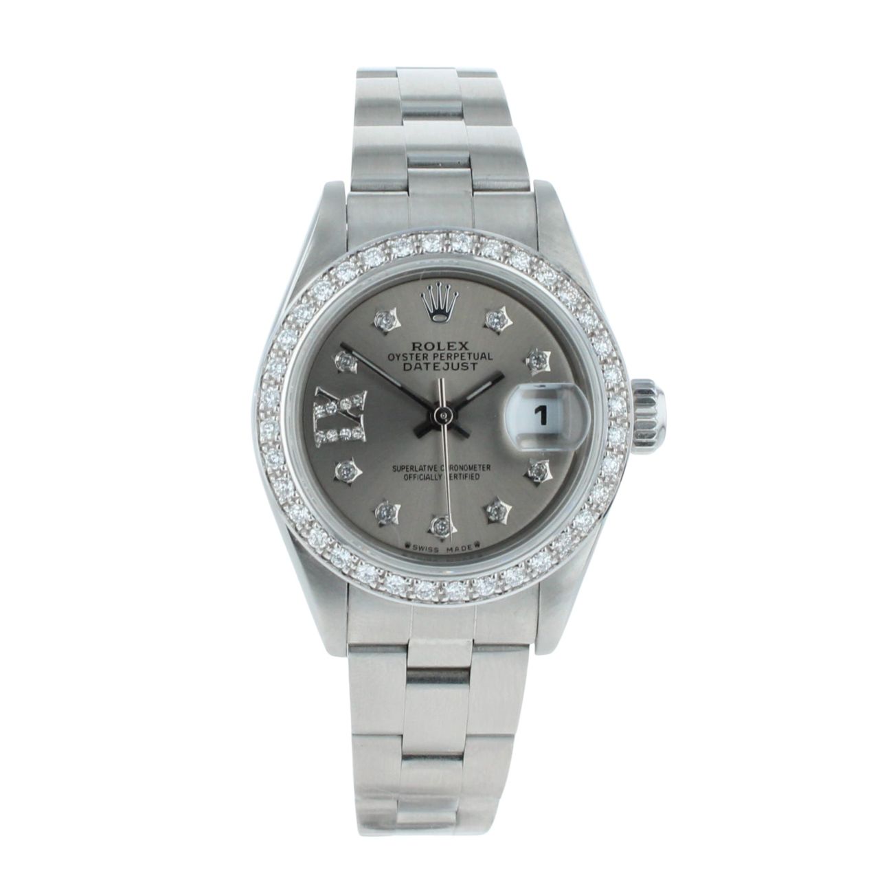 Rolex Custom Oyster Perpetual Date Pre Owned Watch Ref 79160