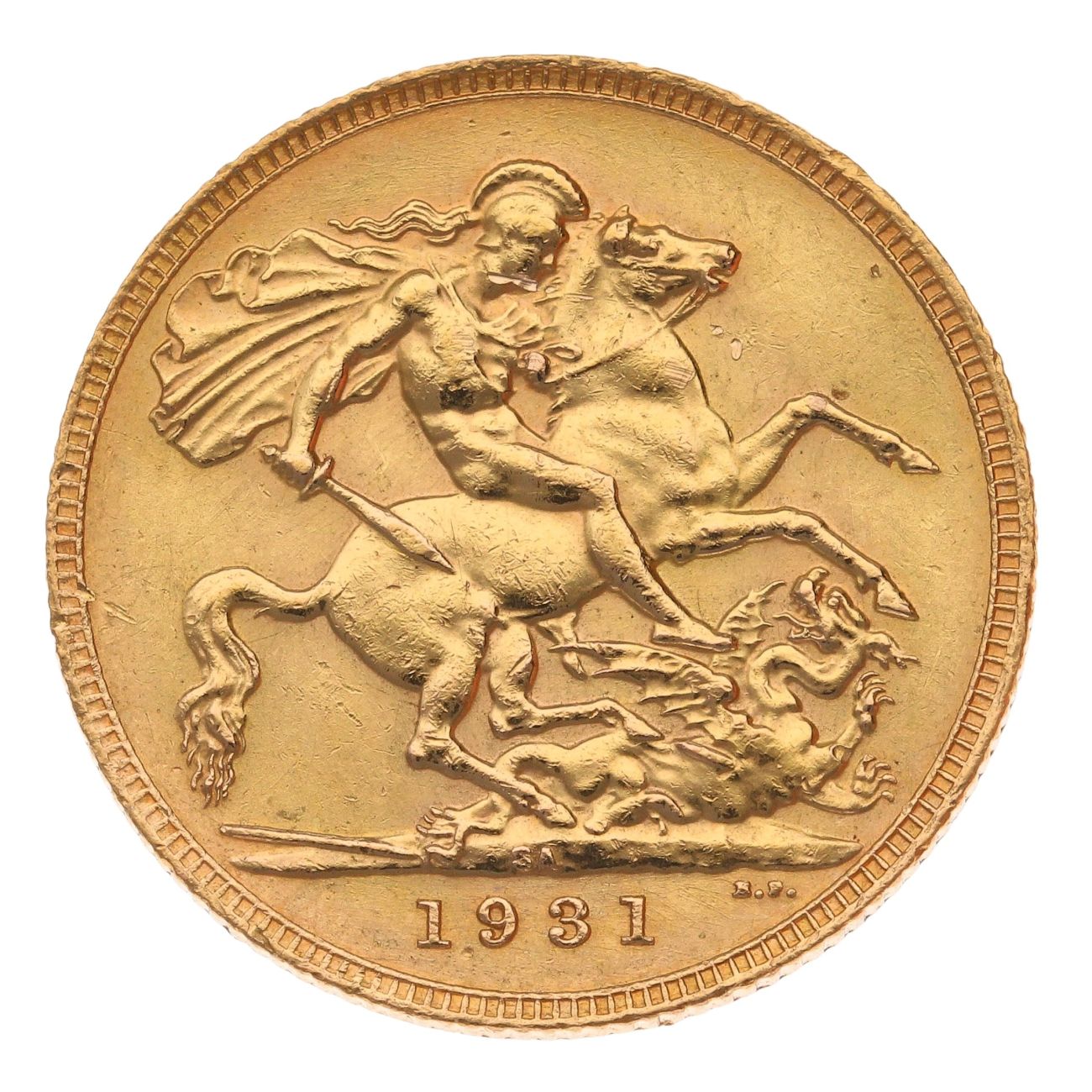 1931 George V Small Head South Africa Full Sovereign Coin
