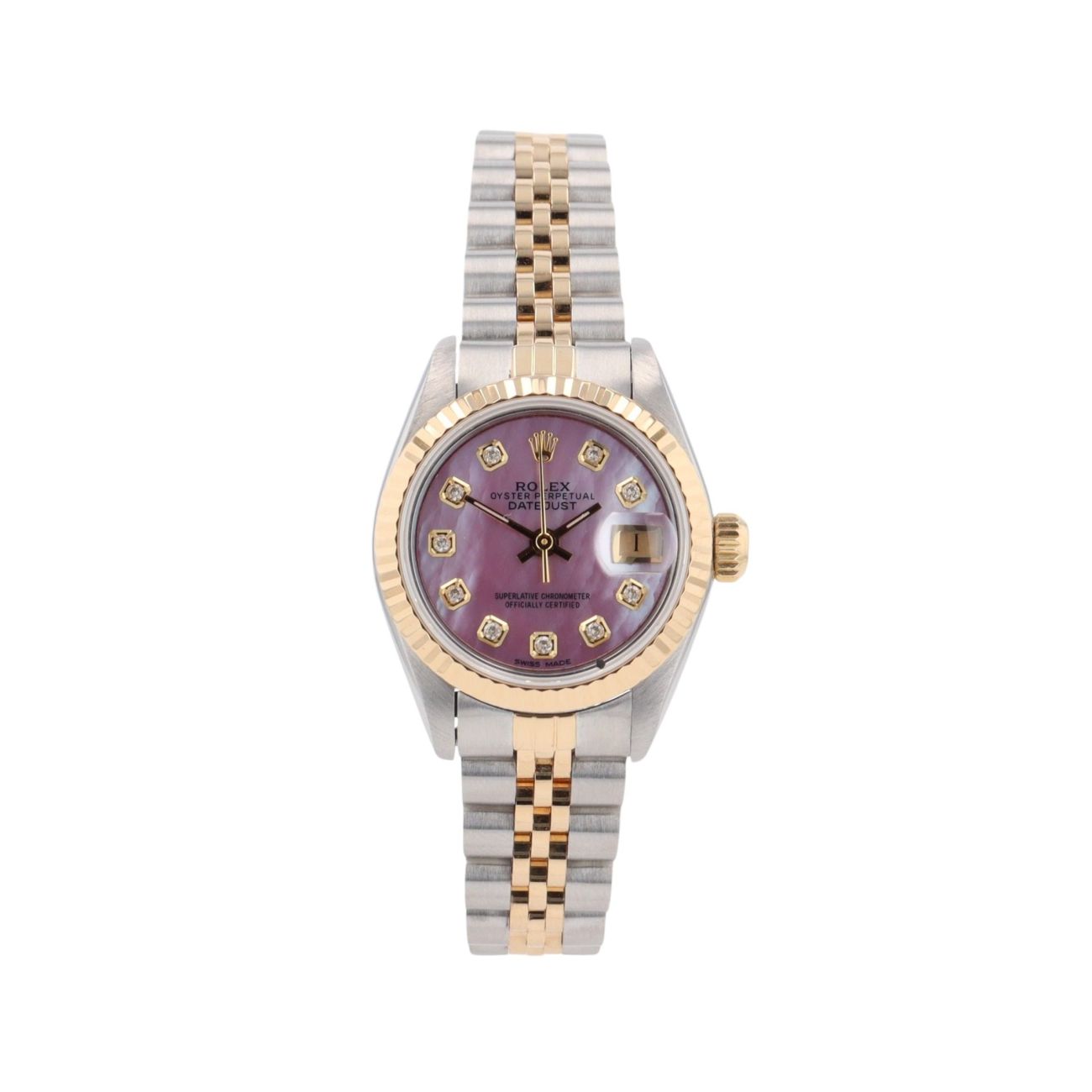Rolex Custom Datejust Pre Owned Watch Ref 69173