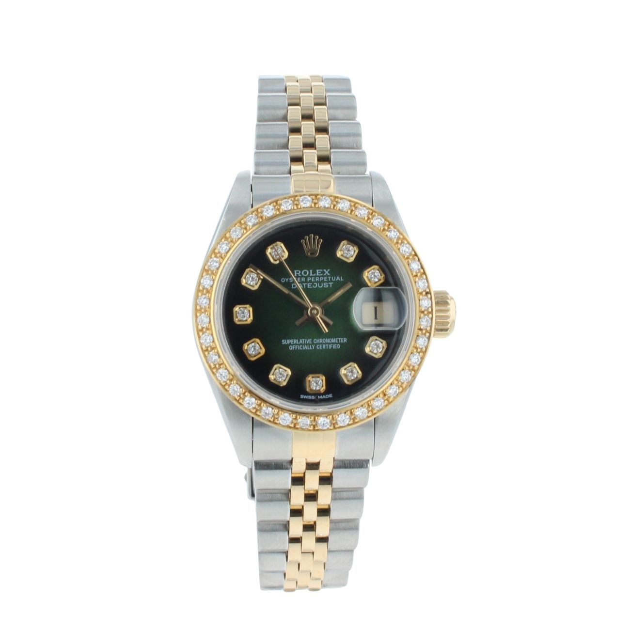Rolex Custom Datejust Pre Owned Watch Ref 69173