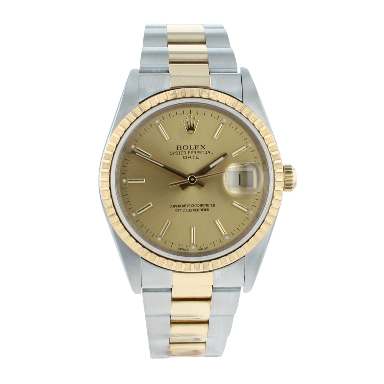 Rolex Oyster Perpetual Date Pre Owned Watch Ref 15233