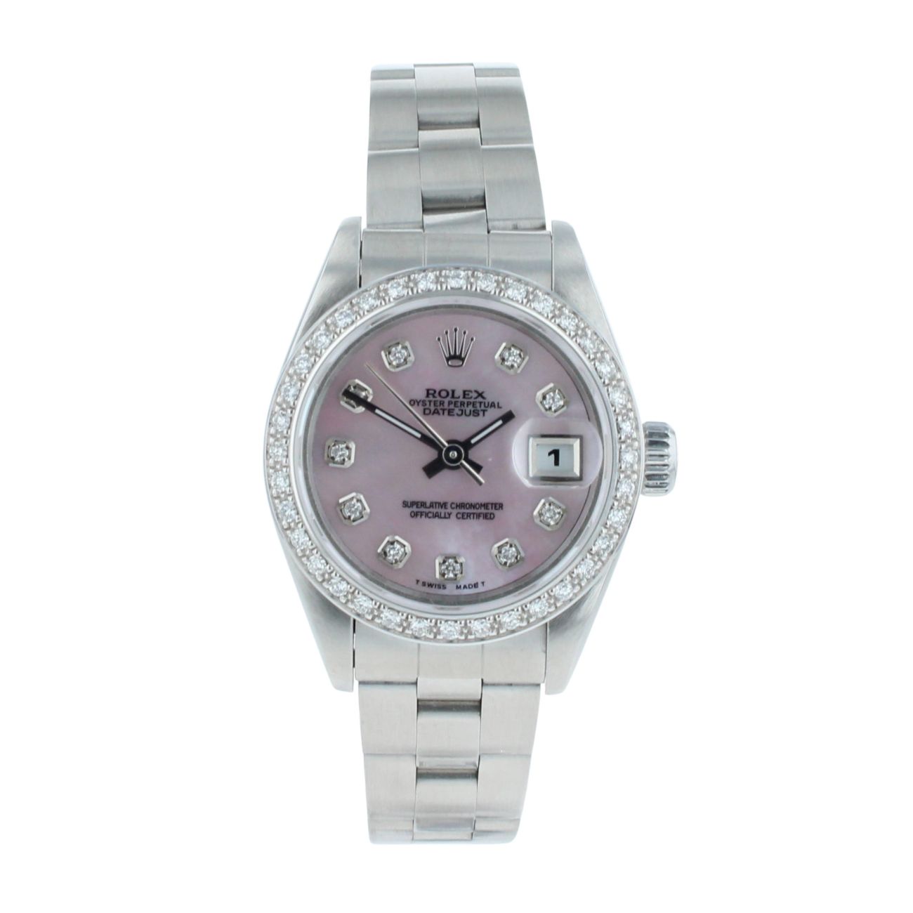 Rolex Custom Oyster Perpetual Date Pre Owned Watch Ref 69160