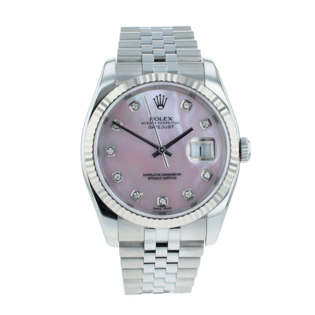 Rolex Custom Datejust Pre Owned Watch Ref 116234