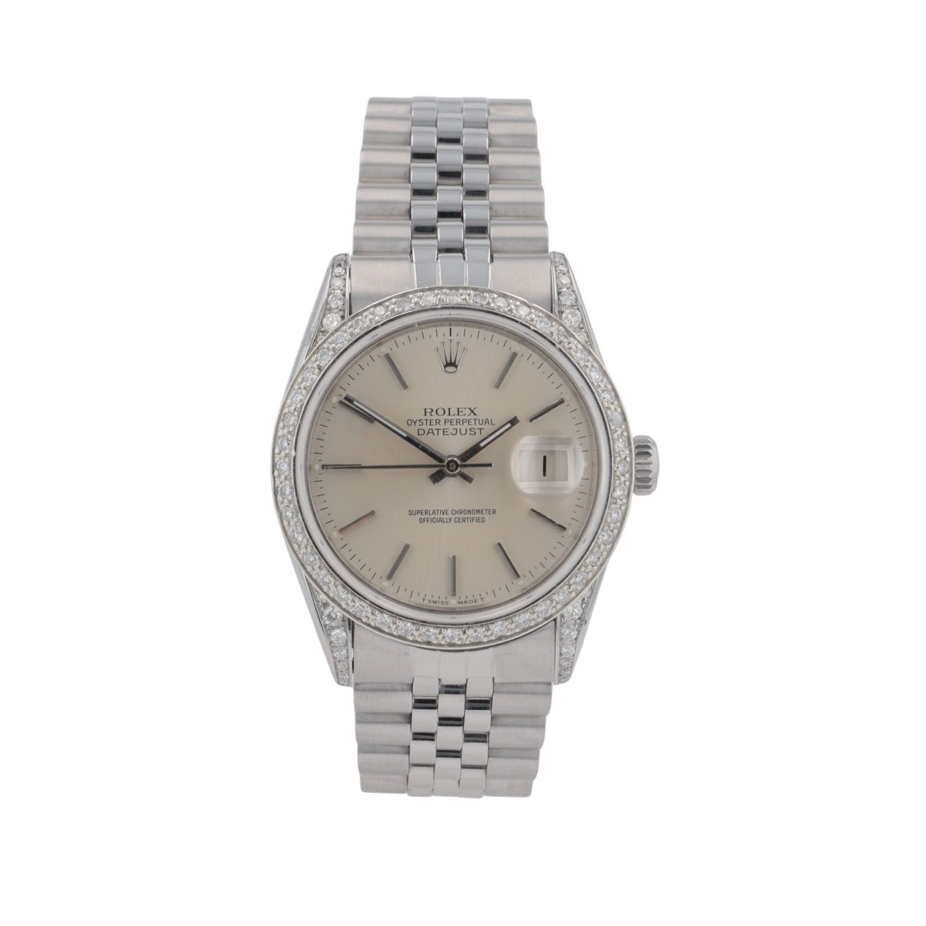 Rolex Custom Datejust Pre Owned Watch Ref 16014