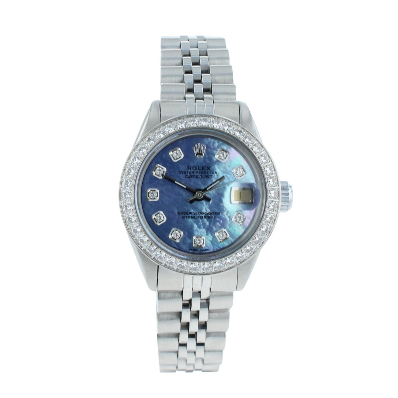 Rolex Custom Datejust Pre Owned Watch Ref 6917