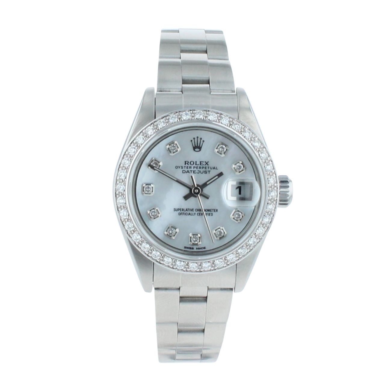 Rolex Custom Oyster Perpetual Date Pre Owned Watch Ref 79160