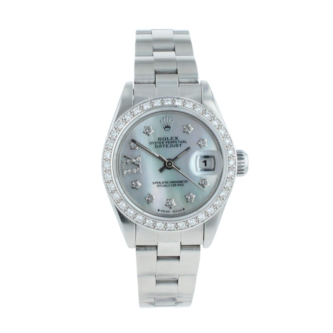 Rolex Custom Datejust Pre Owned Watch Ref 69160